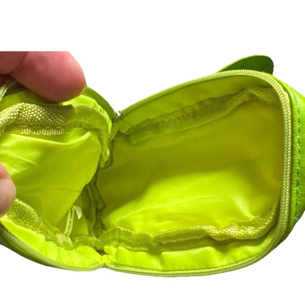 Yoobi Cactus Pencil Case Lime Green Faux Leather Novelty Pouch Desert Aesthetic